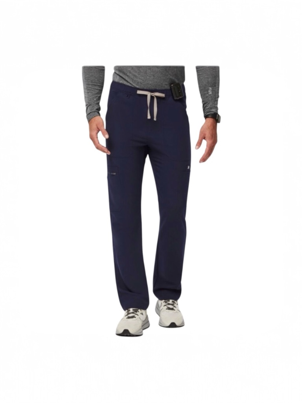 Figs Men's‎ Cairo Navy Cargo Zip Fly Healthcare Nurse Scrub Pants TM3001 Large